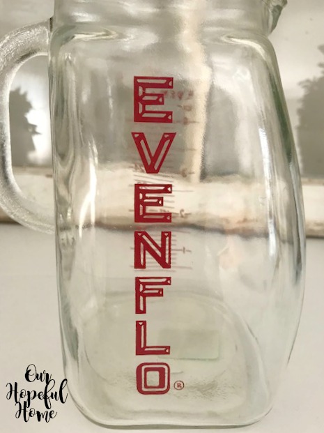 glass Evenflo pitcher