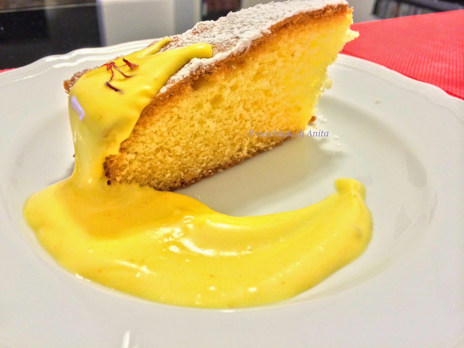 torta al limone con mascarpone allo zafferano