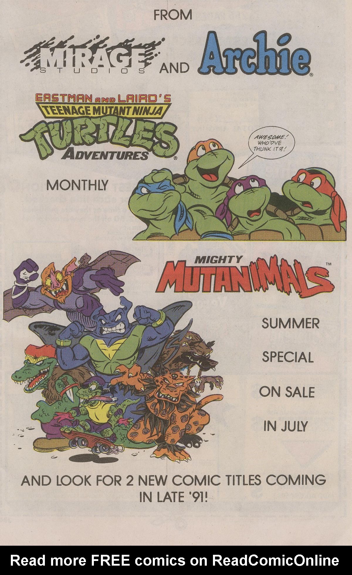 Read online Teenage Mutant Ninja Turtles II: The Secret of the Ooze Official Movie Adaptation comic -  Issue # Full - 62