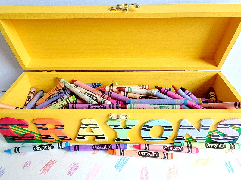 DIY Crayon Box Running With A Glue Gun