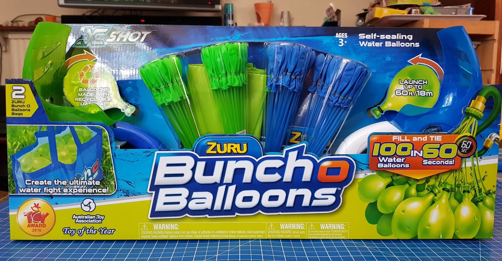 -100 Water Balloons Free Shipping 3Pack-Assorted Colors Zuru Bunch O Balloons 