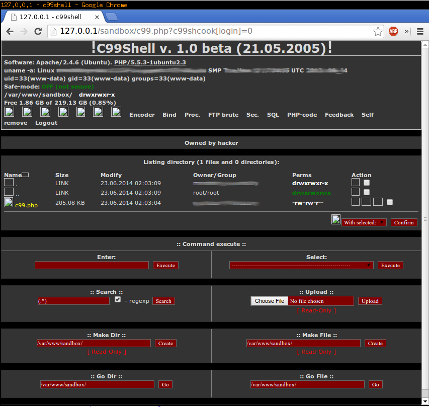 Backdoor En Shell C99 php Bypass Password Blackploit PenTest 
