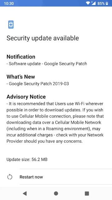 Nokia 2.1 receiving March 2019 Android Security update