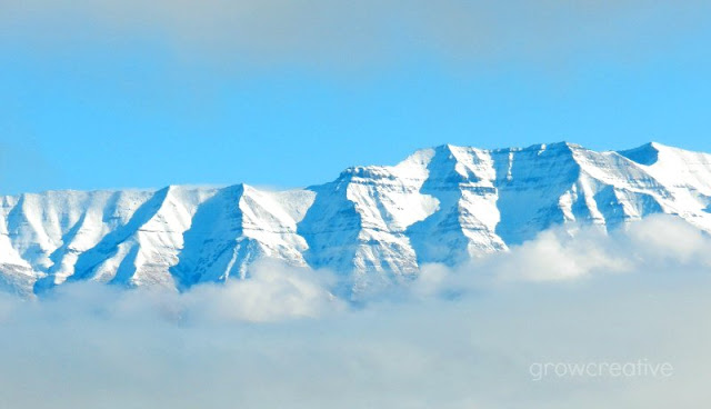 snow covered mountains: grow creative