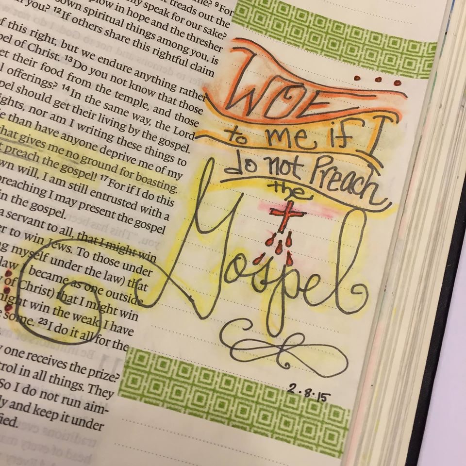 Washi Tape Idea - Bible Art Journaling Challenge Week 19 - Rebekah R Jones