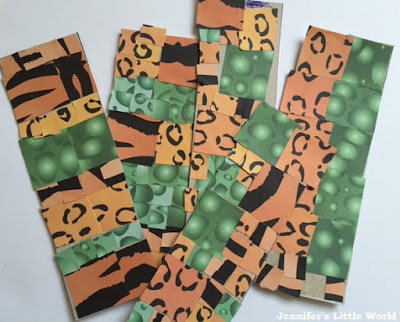 Jungle themed bookmark craft for children