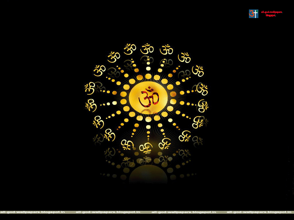 Black Background Om Wallpaper | God Wallpaper