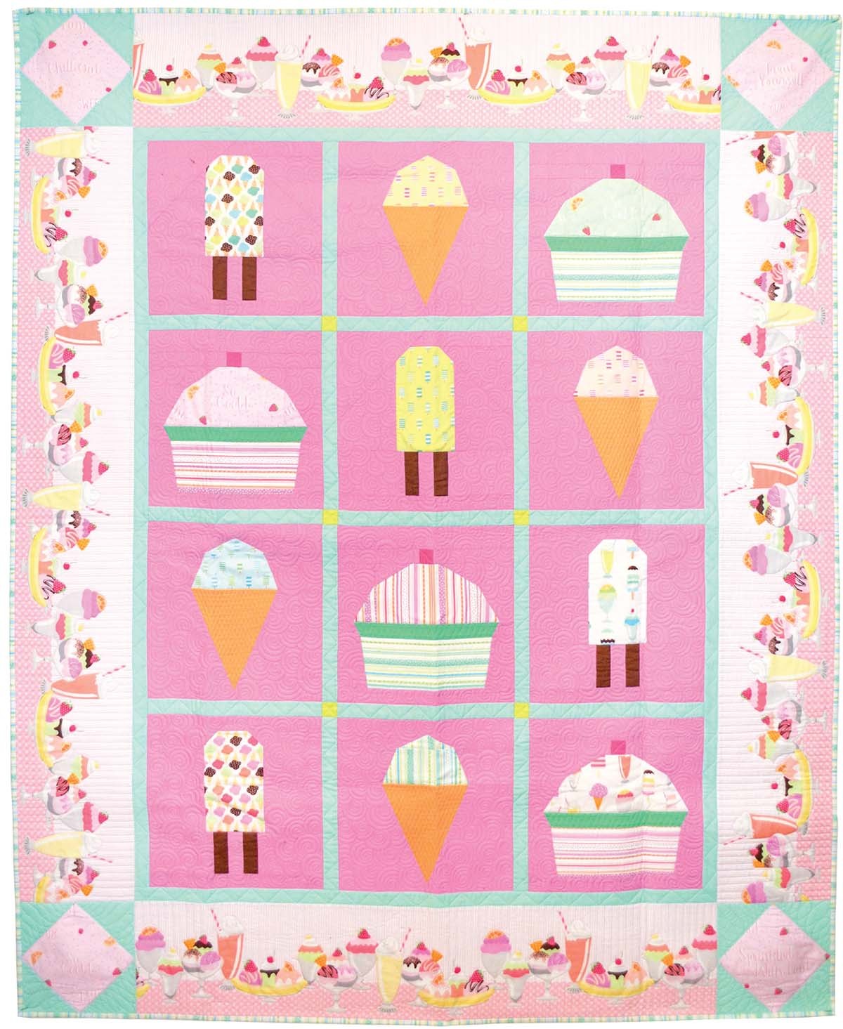 100% Cotton Sateen 30in x 24in Flange Sham Roostery Pillow Sham Sprinkles Ice Cream On Pink Scatter Donut Cupcake Cupcakes Geometric Print