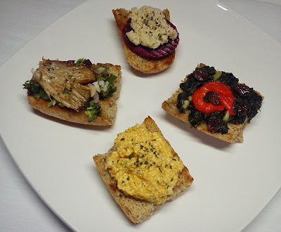 Bruschettas Varias Veganas