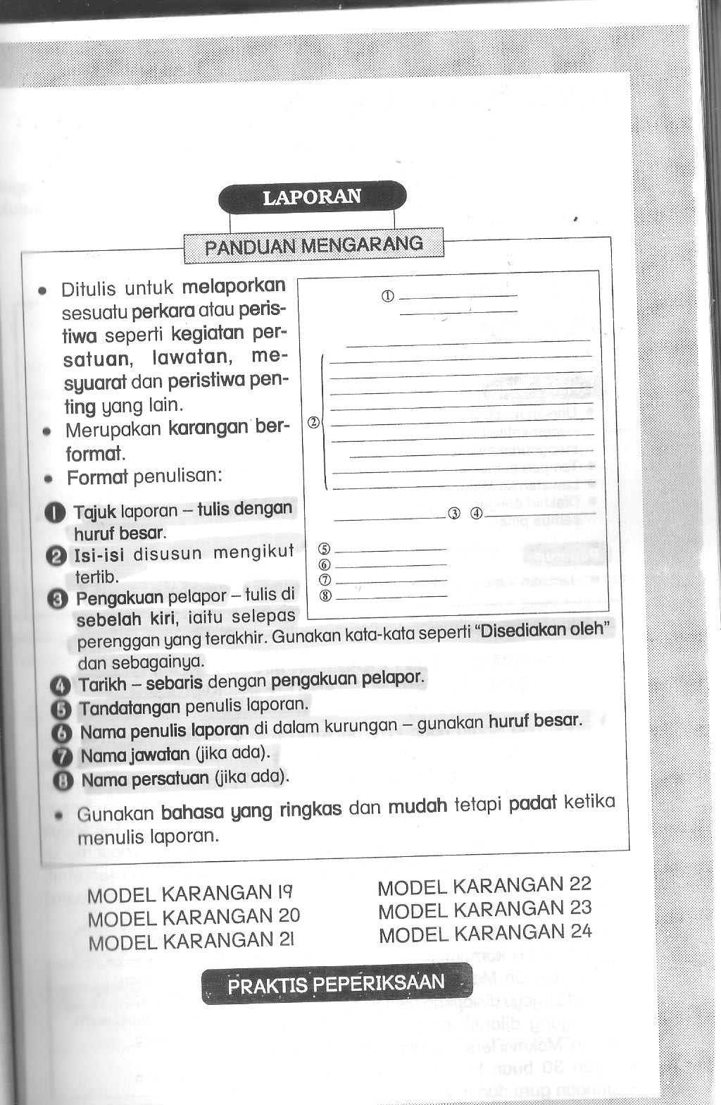 Bahasa Melayu Sekolah Rendah: Format Menulis Laporan 