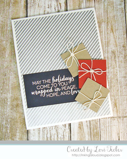 Wrapped in Peace, Hope, and Love card-designed by Lori Tecler/Inking Aloud-stamps from Clear and Simple Stamps