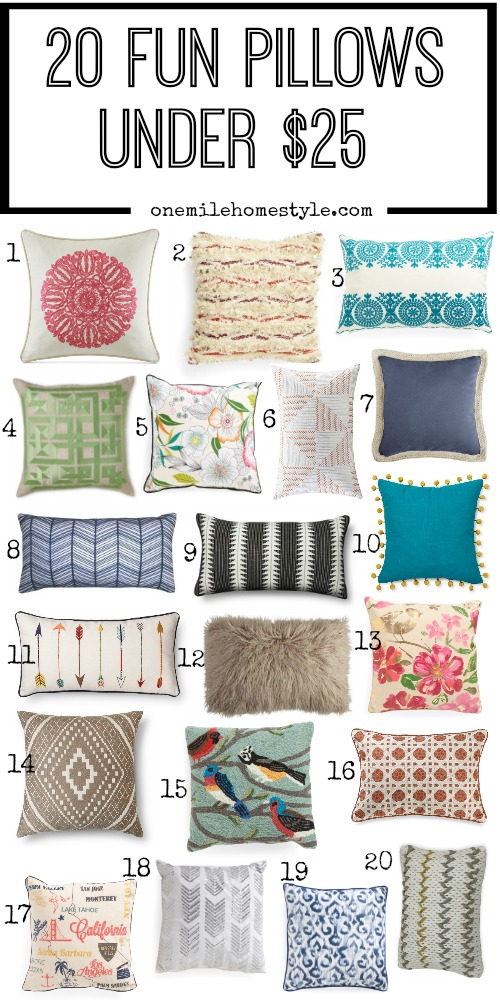 20 Great Throw Pillows Under 25
