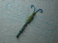 Dragonfly tail French Knot