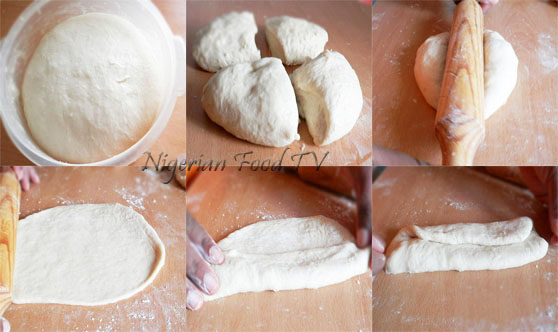 Nigerian Agege bread : first proofing and molding