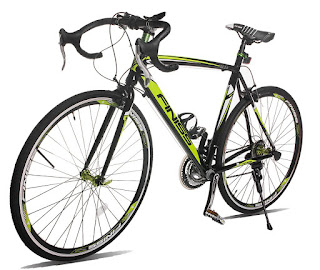 Merax Finiss Aluminum 21 Speed 700c Shimano Road Racing Bike, Black/Green, picture, image, review features & specifications