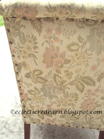 Eclectic Red Barn: Upholstered print chair with nail heads