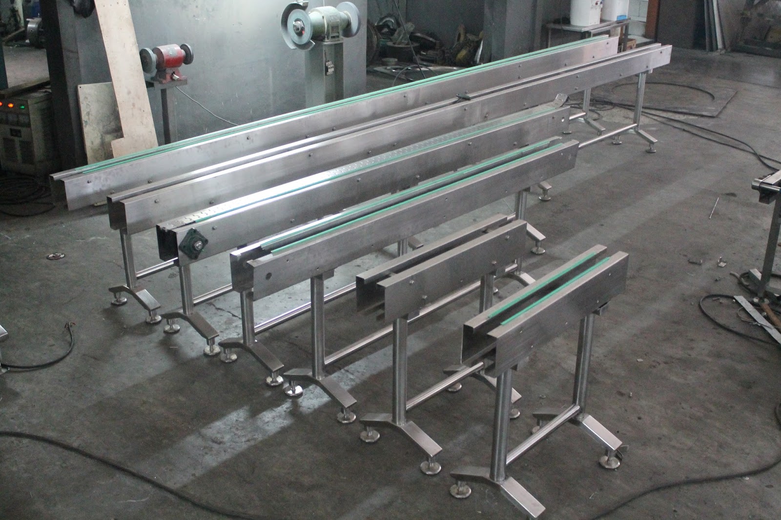 MESIN FARMASI TABLE TOP CHAIN CONVEYOR STAINLESS STEEL