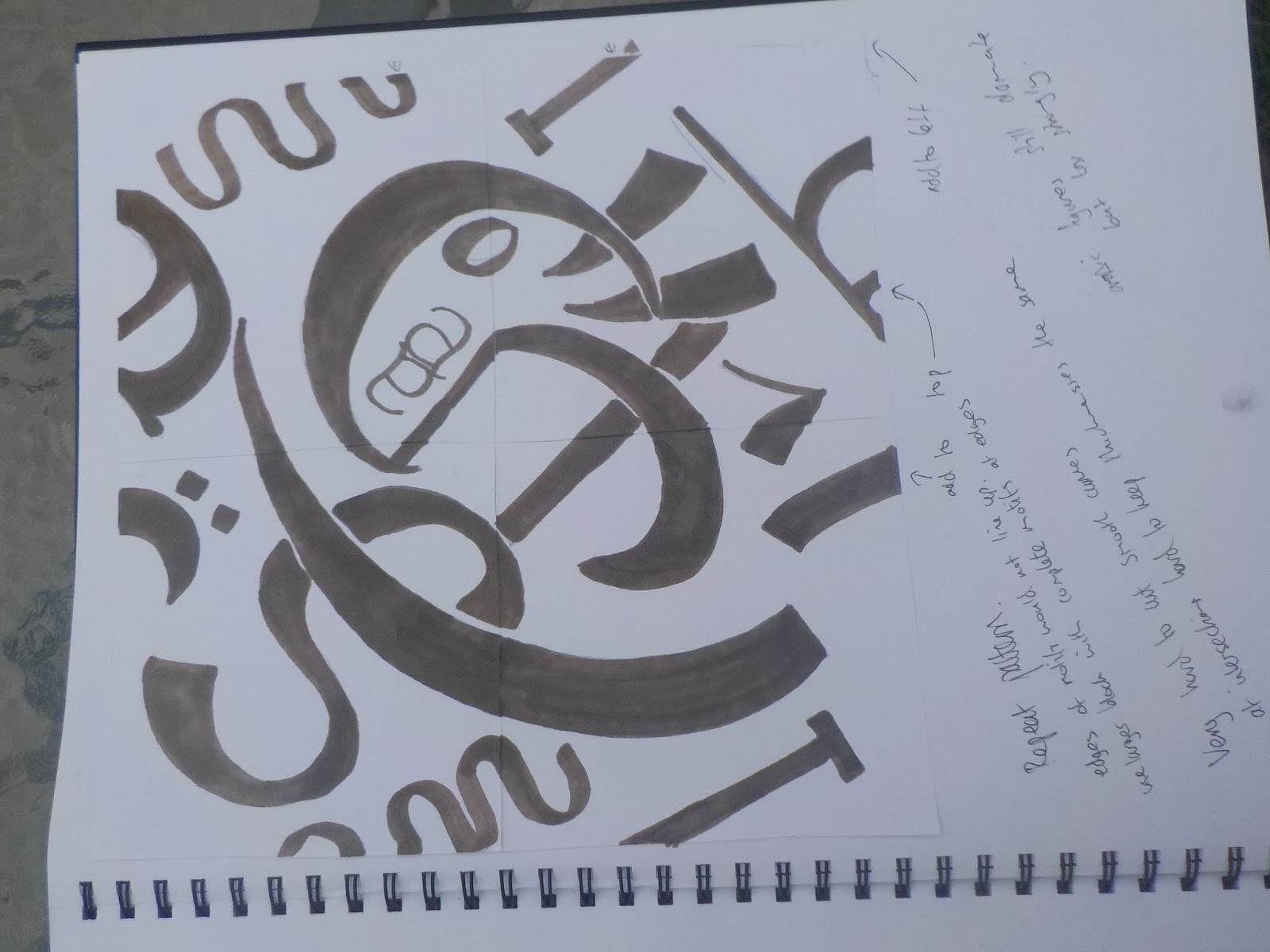 Calligraphy Pixelpush Design