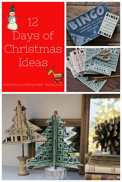 Make Christmas Trees from Vintage Bingo Cards