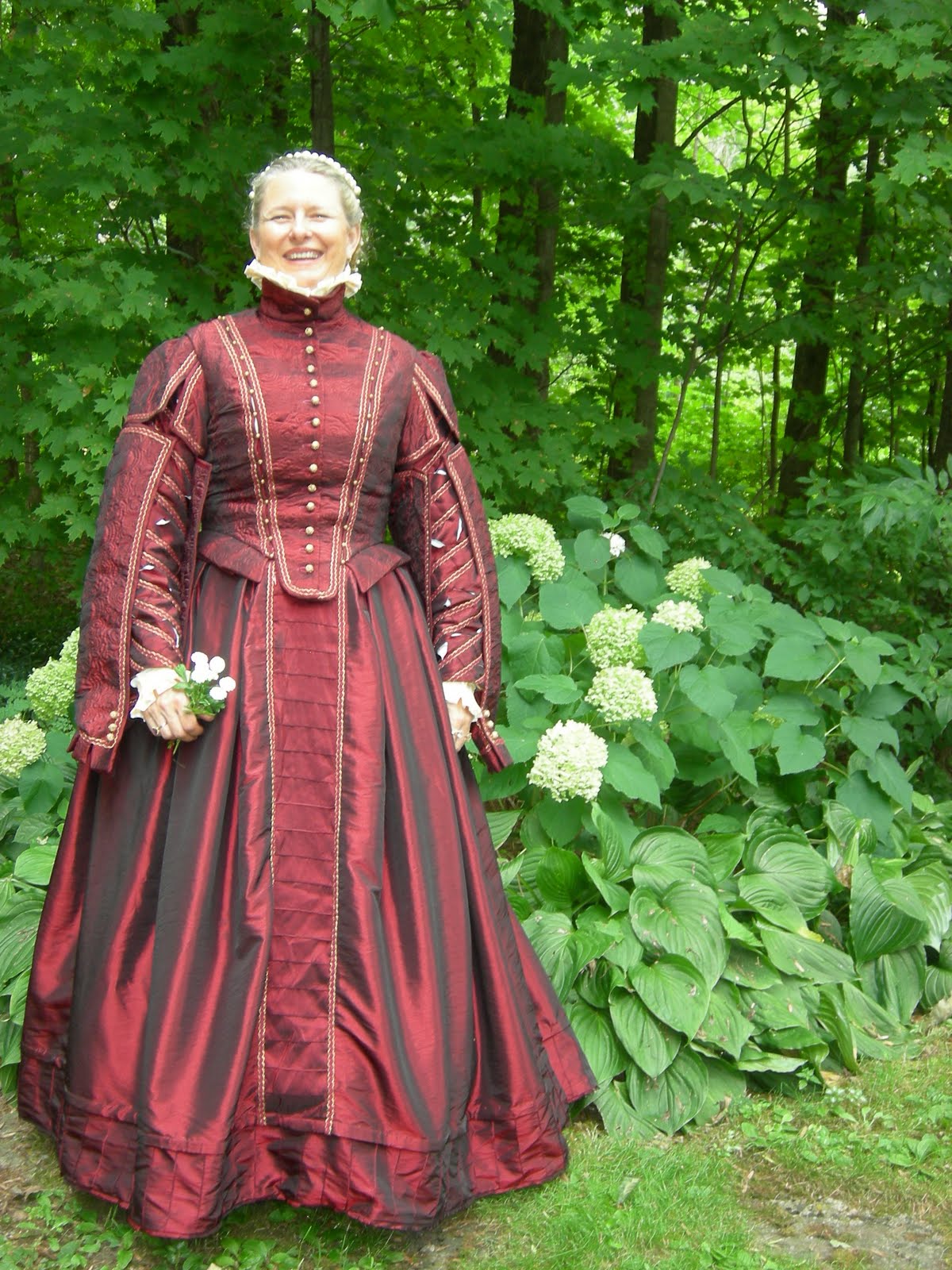 Mistress Couture Doublet with hanging sleeves and spiral sleeves complete!
