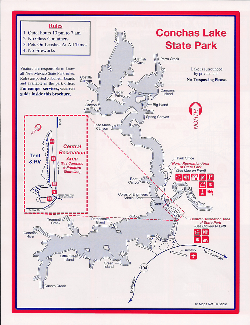 State Park Map of Conchas