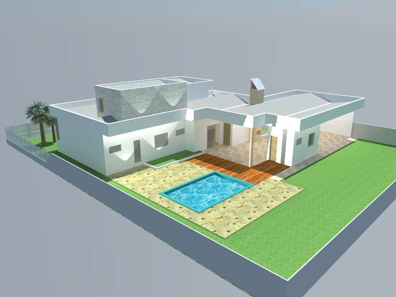 Fundos casa 3D.