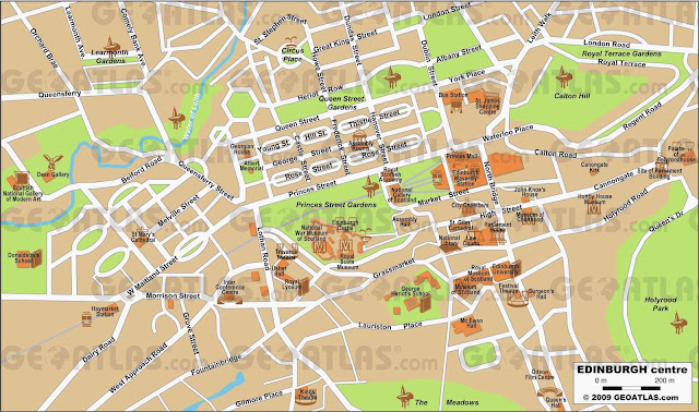 Edinburgh center map