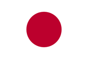 Rounded-rectangle flag of Japan