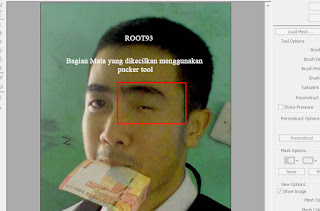 Foto yang dijelekasn menggunakan pucker tool