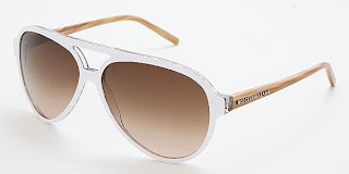 burberry check arm aviator sunglasses