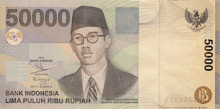 Pecahan 50000 Rupiah emisi 1999