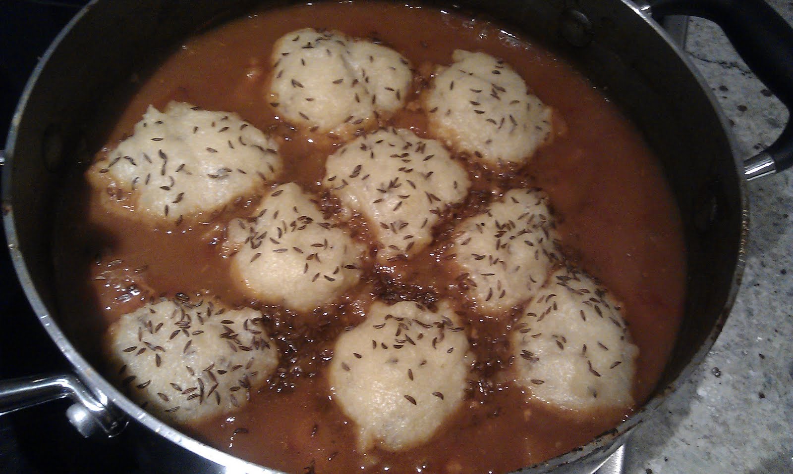Cheese, Peas and Chocolate Pudding Hungarian Goulash with Caraway Seed Dumplings