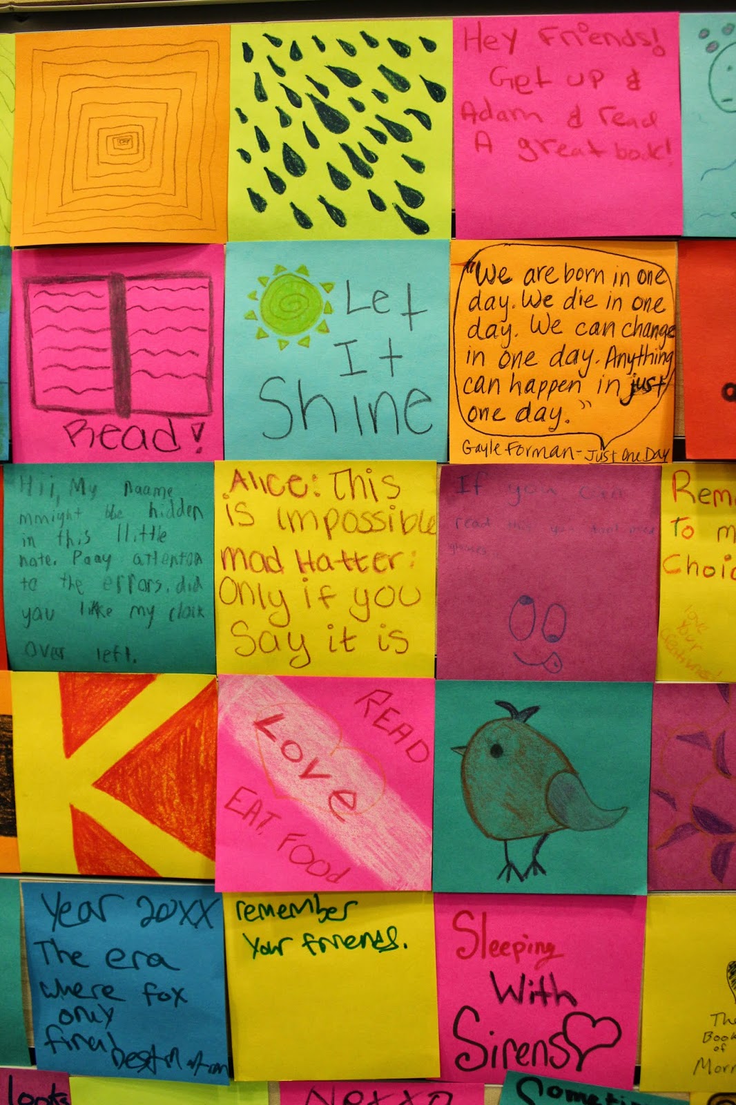 Teen Blog FRVPLD Sticky note collage photos!