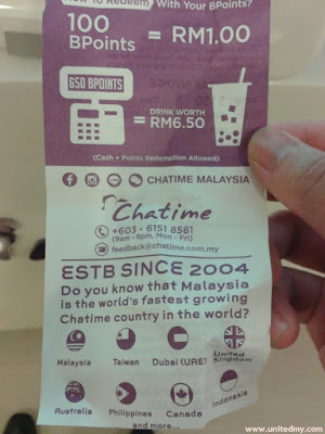 Chatime in Malaysia since 2003