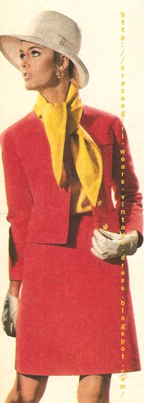 Nina Ricci skirt suit 1967 60s 1960