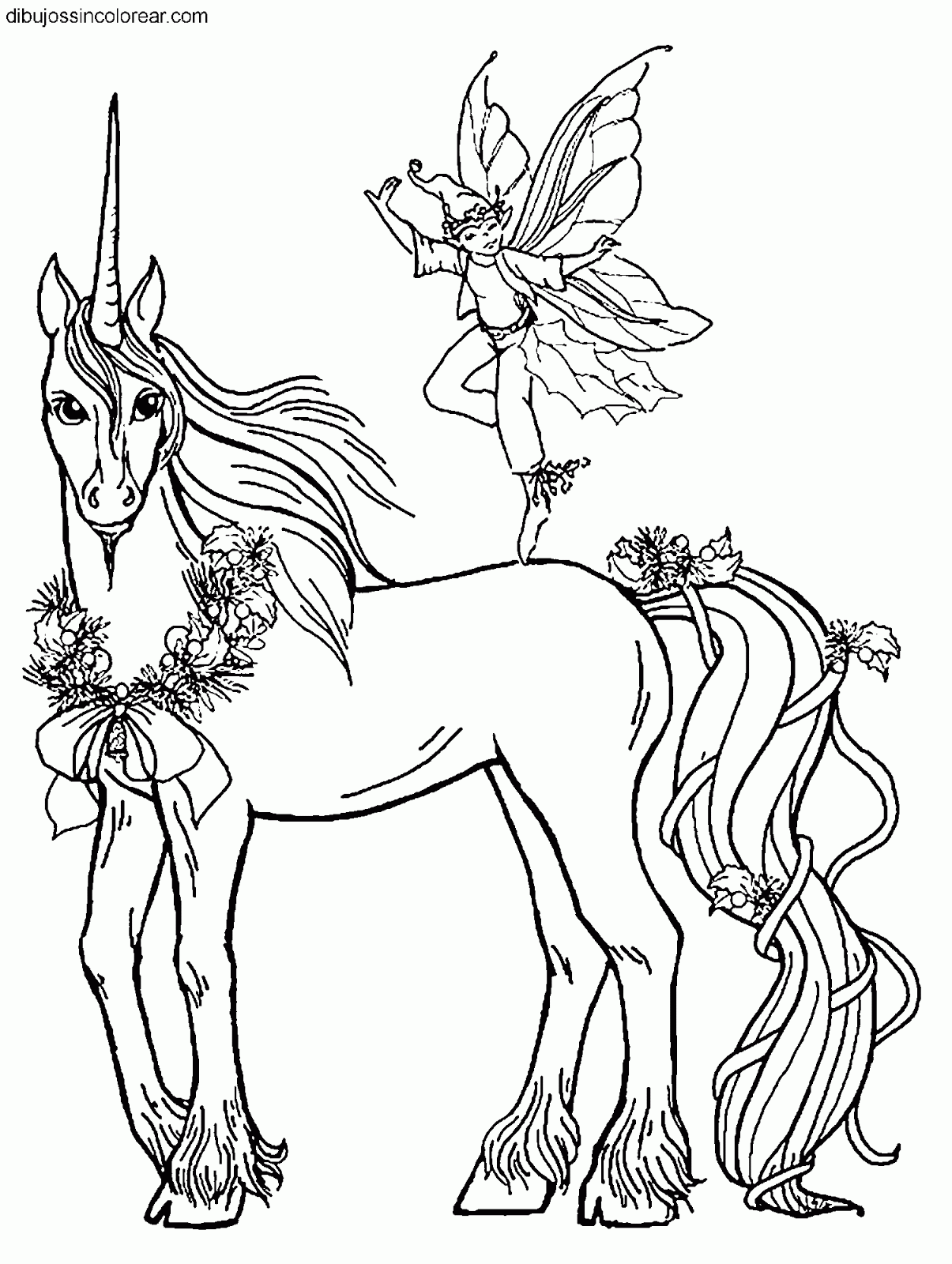 unicornio para colorear