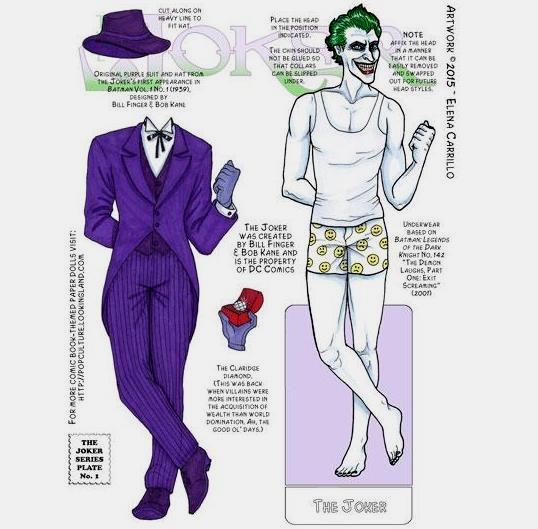 PAPERMAU The Joker Dress Up Paper Doll by Pop Culture & Paper Dolls