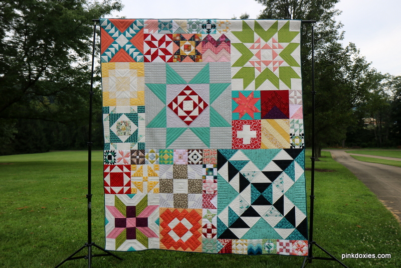 Pink Doxies Portable Quilt Frame & 2 Finished Quilts for Show