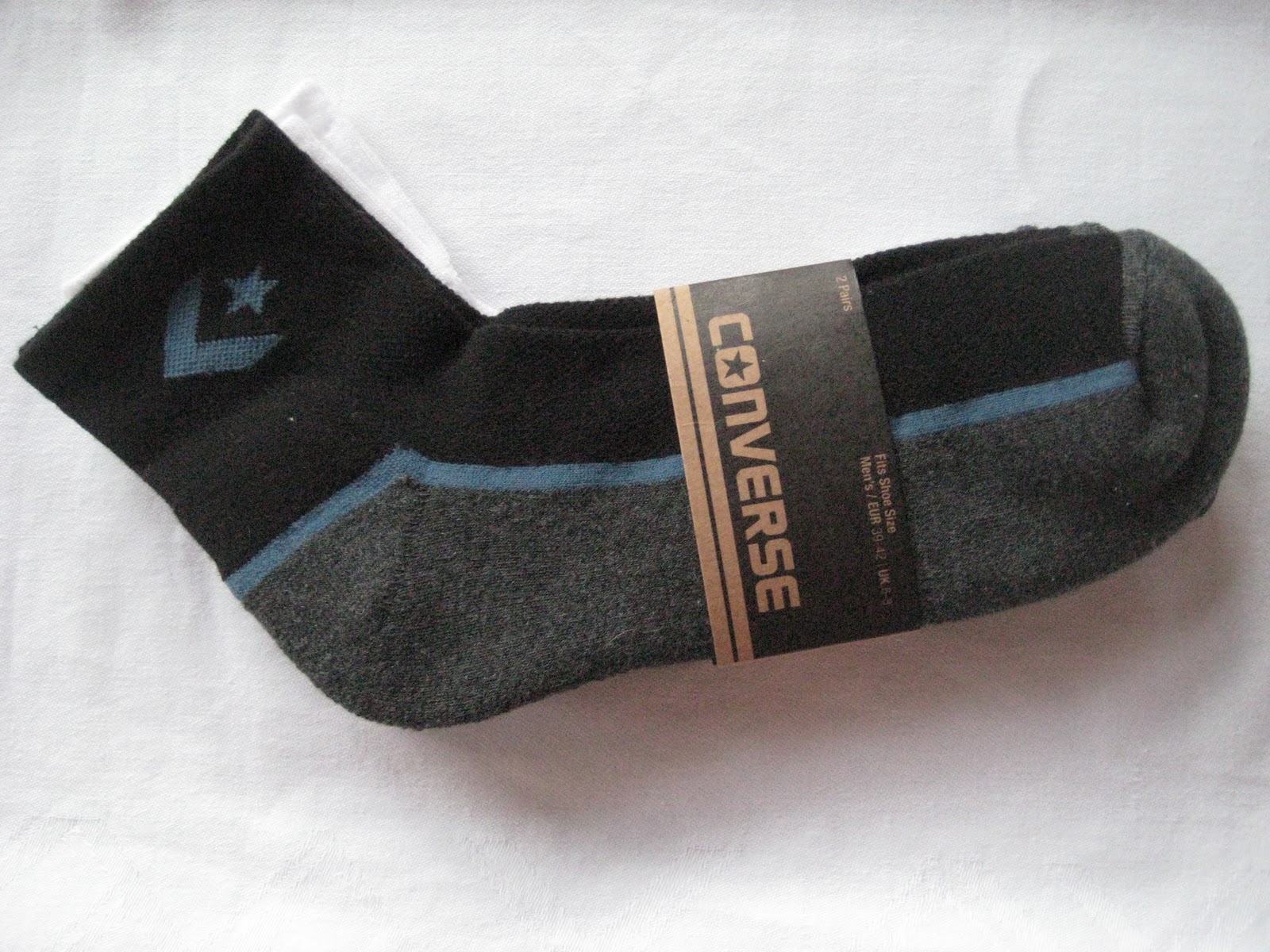 sneakers & socks: CONVERSE black ankle socks with grey sole and toebox ...
