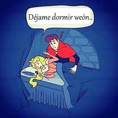 Meme de humor sobre La bella durmiente