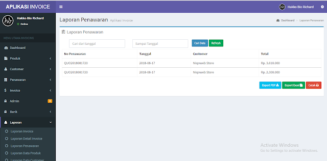APLIKASI INVOICE (AP-ICE) DENGAN PHP, MYSQL DAN BOOTSTRAP 3