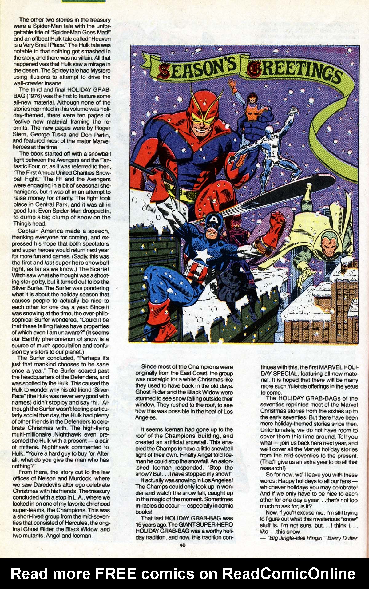 Read online Marvel Holiday Special (1991) comic -  Issue #1991 - 44