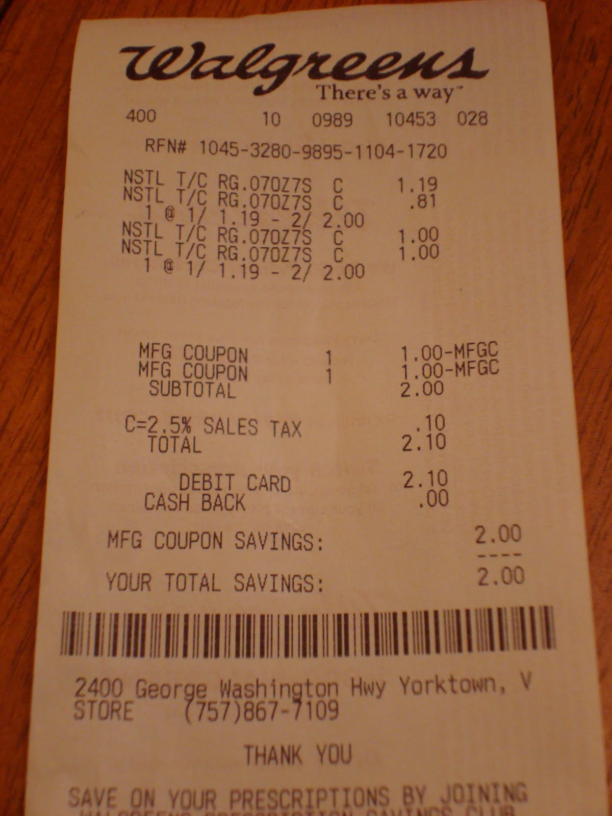 Emmons Blessings Sunday Evening's Trip to Walgreens