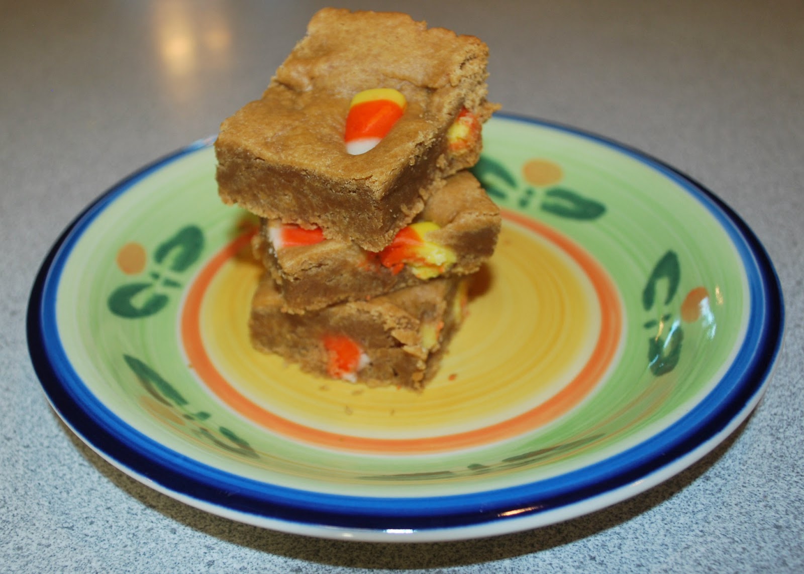 Carney's Culinary Creations 73 Peanut Butter Candy Corn Cookie Bars