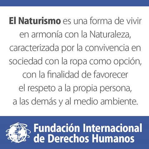 Resultado de imagen para fundacion internacional de derechos humanos, federacion española de naturismo