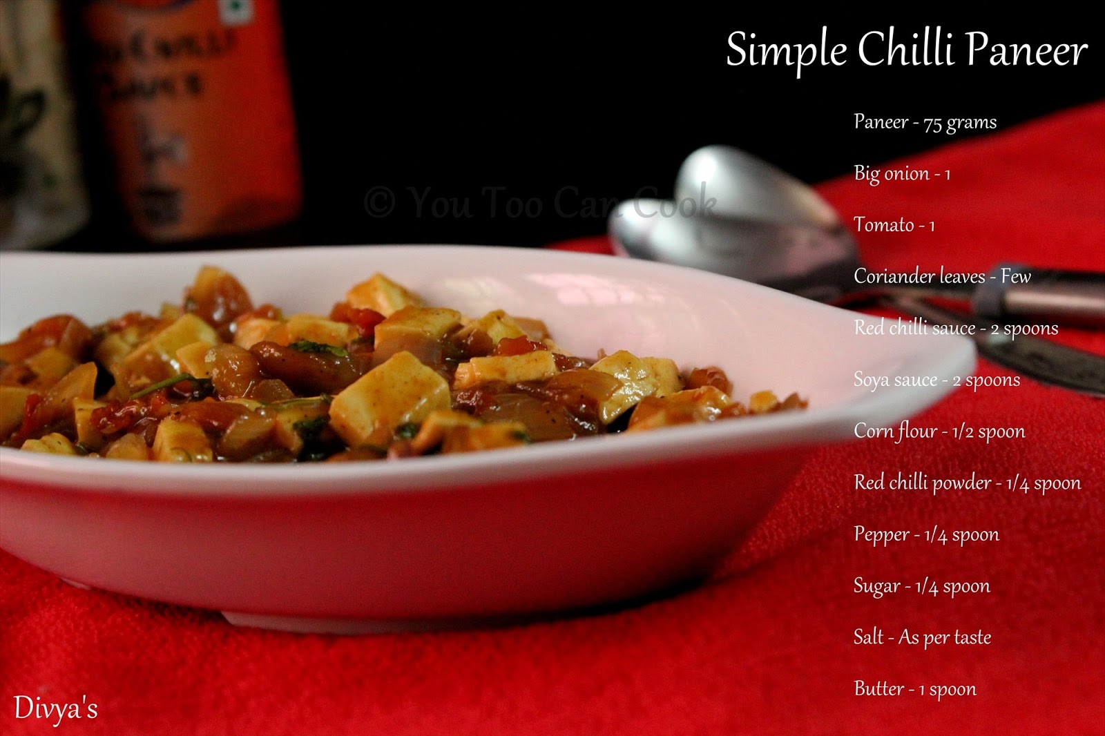 Simple Chilli Paneer No Ginger, No Garlic Recipe Easy Chilli Paneer