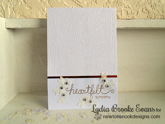 CAS sympathy card by Lydia Brooke for Newton's Nook Designs | Simply Sentimental Stamp Set