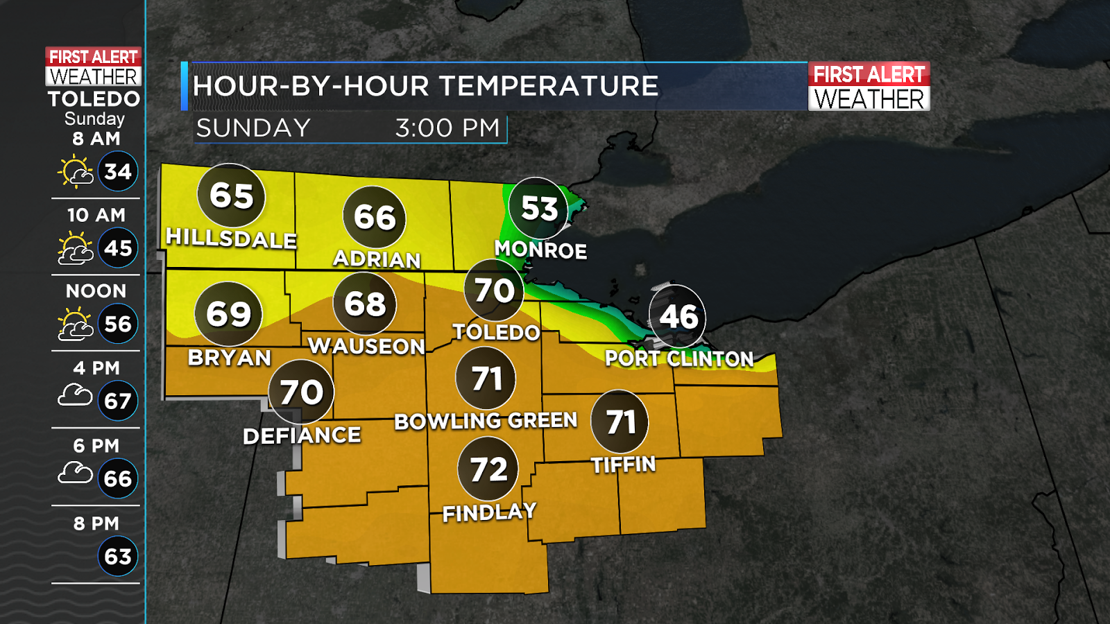 First Alert Weather Easter Sunday Forecast in 3 Images