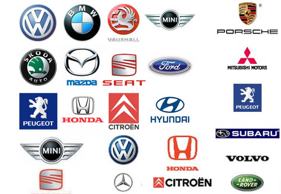 Car symbols with name Clearance