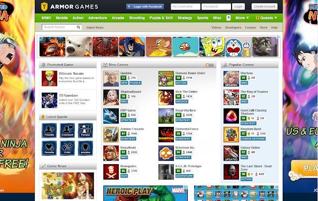 Top 10 websites To play online-games with a High-quality for 2014 !